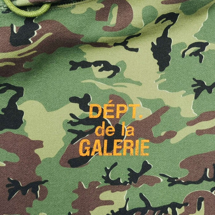 [Big & Tall for weights up to 260 lbs]1:1 quality versionGreen Camouflage Orange French Print Hoodie & Pants Set 28749365