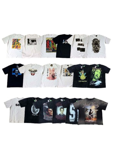 Letter Logo Portrait Print Washed Version Tee 37 colors 28749323