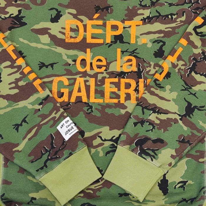 [Big & Tall for weights up to 260 lbs]1:1 quality versionGreen Camouflage Orange French Print Hoodie & Pants Set 28749365