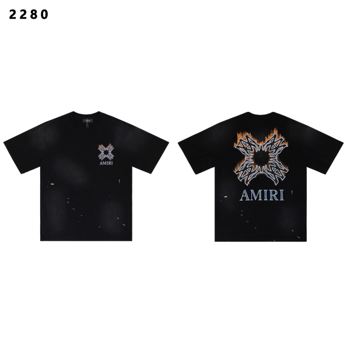 MA Quad Flames Print Washed Version tee 28750095