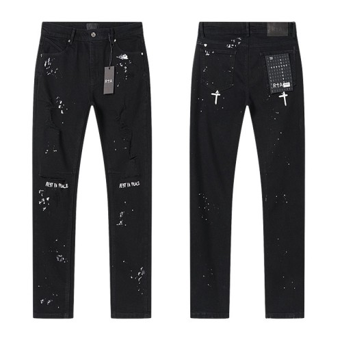 Ink-Splattered Ripped Jeans 28750109