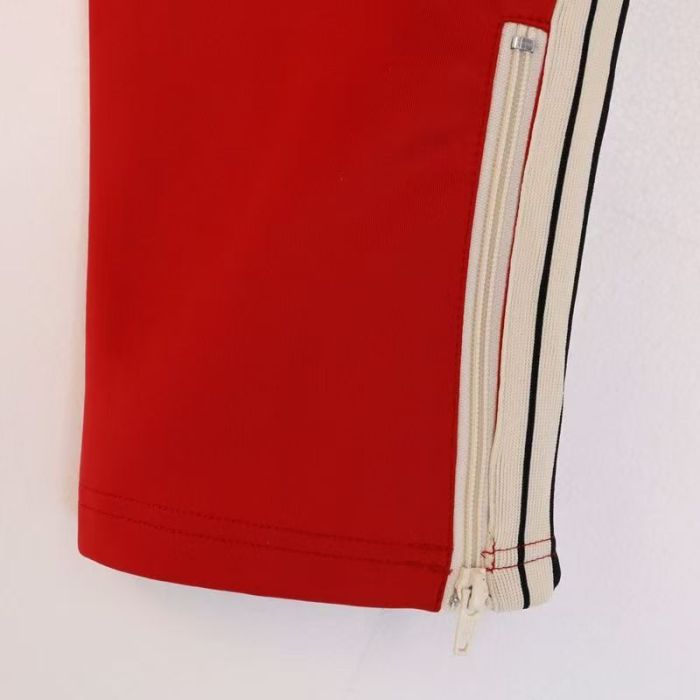 Side-Strap Embroidered Logo Stand-Up Collar Jacket & Pants Set 4 colors 28751574