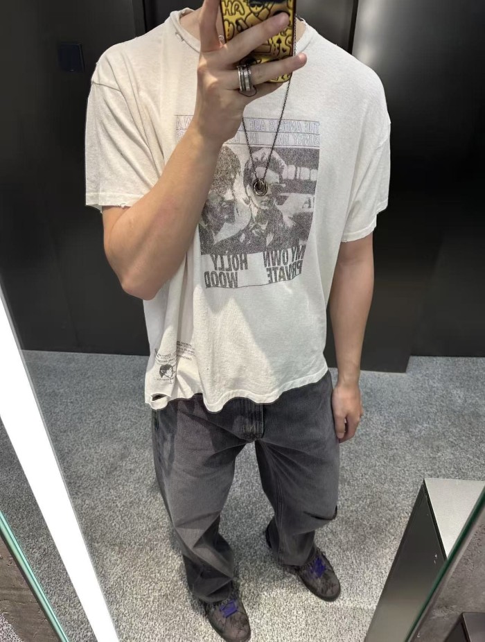 Film-Texture Graphic Print Tee 28751627