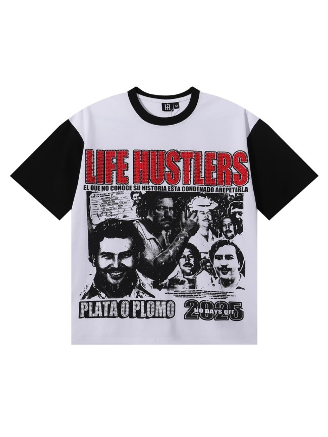 Plata O Plomo Rhinestone Print Tee 28751253