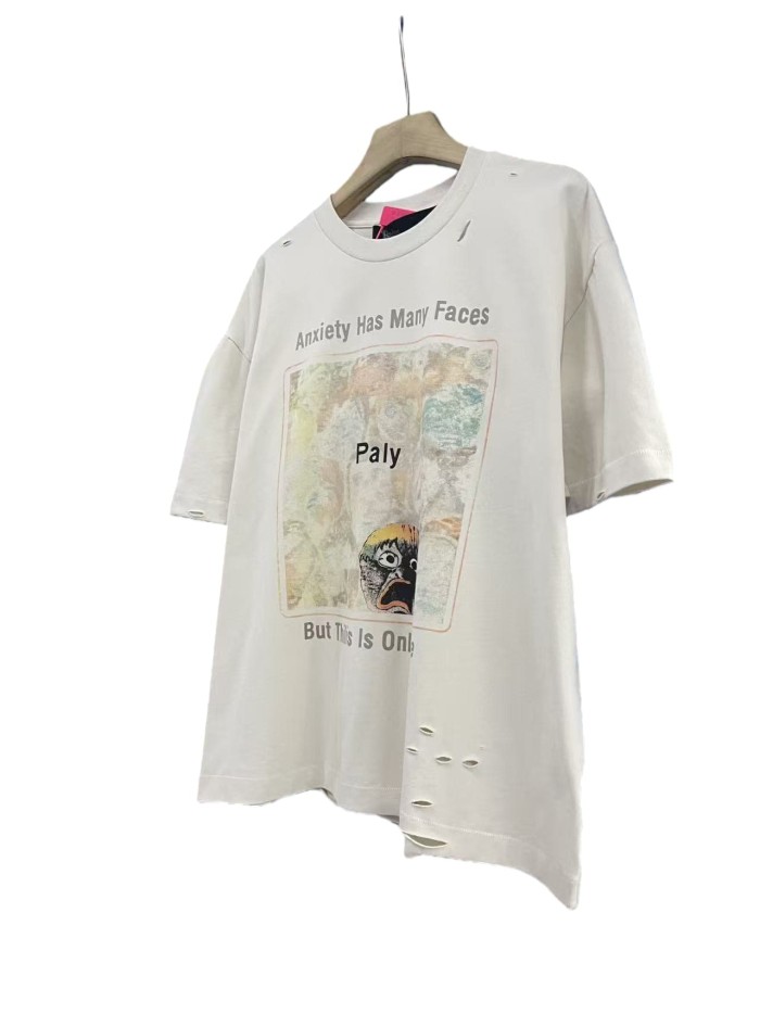 Panic Expression Graffiti Print Washed Version Tee 28751631