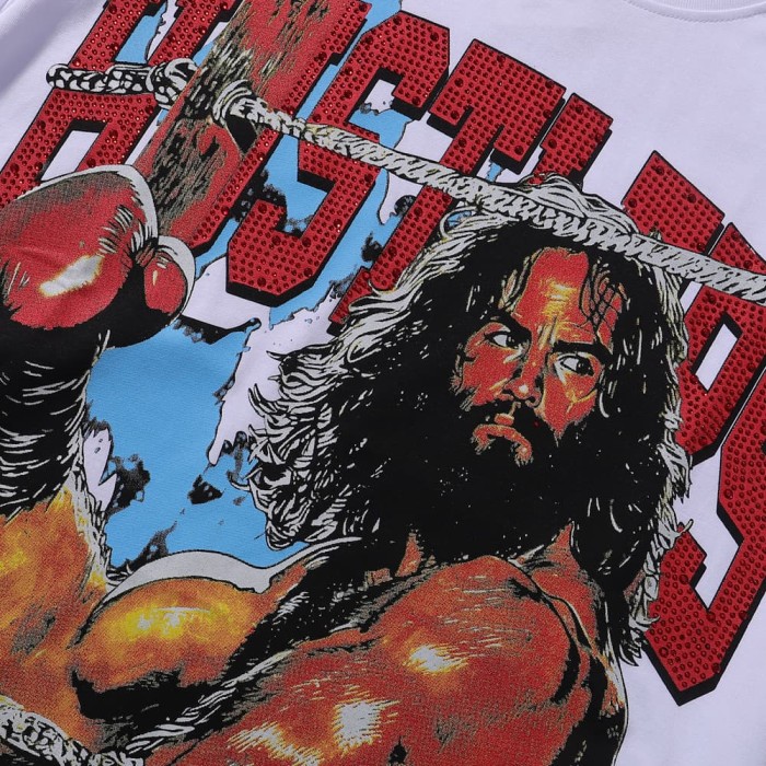 Boxing Emperor Rhinestone Print Tee 2 colors 28751250