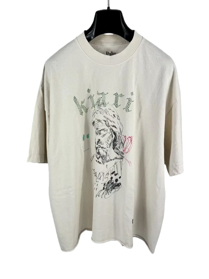 Elderly Smile Rhinestone Print Tee 28751628