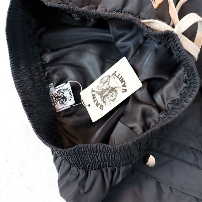 Patch Embroidered Logo Button-Up Hooded Jacket & Pants Set 4 colors 28751559