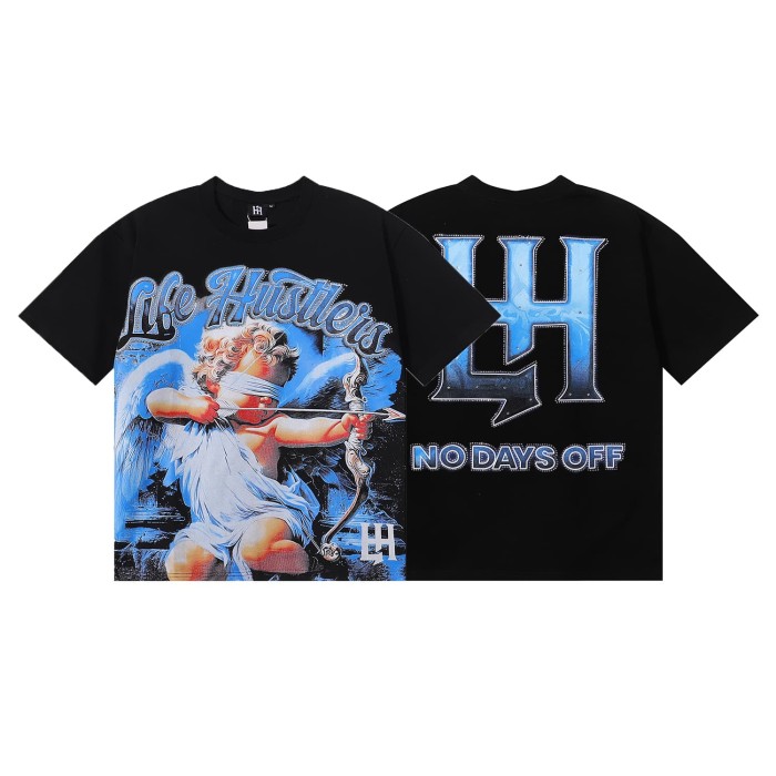 Blindfolded Archery Angel Rhinestone Print Tee 2 colors 28751246