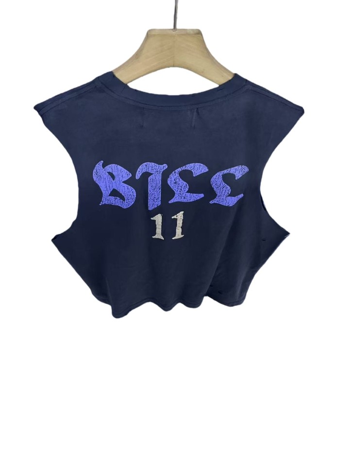 Skull No.11 Print Washed Version Vest 28751626