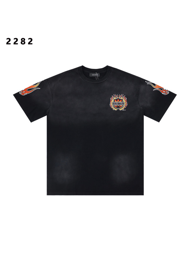 Flame Logo Print Washed Version tee 28751168