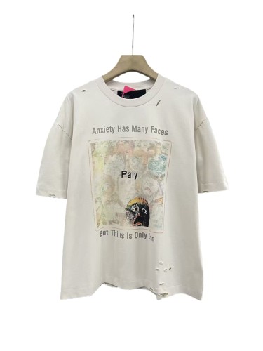 Panic Expression Graffiti Print Washed Version Tee 28751631