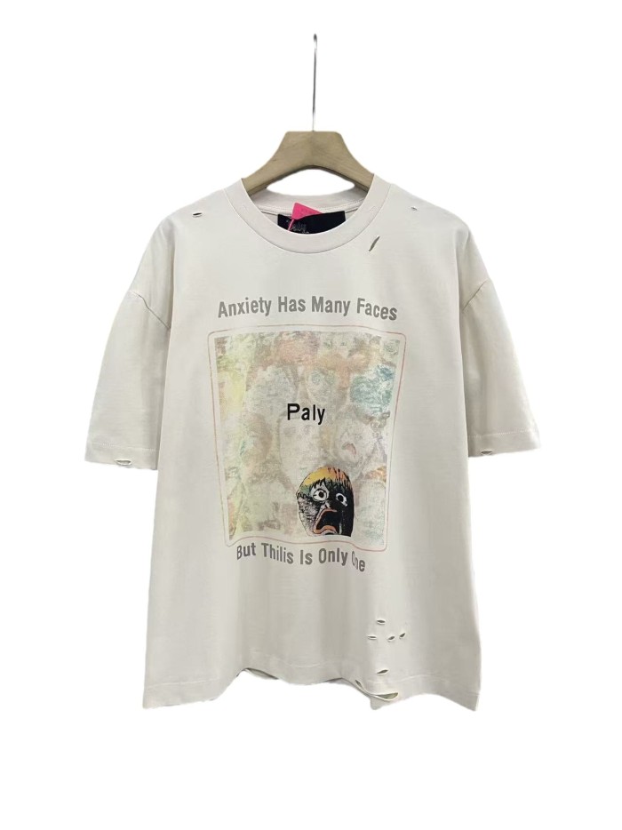 Panic Expression Graffiti Print Washed Version Tee 28751631