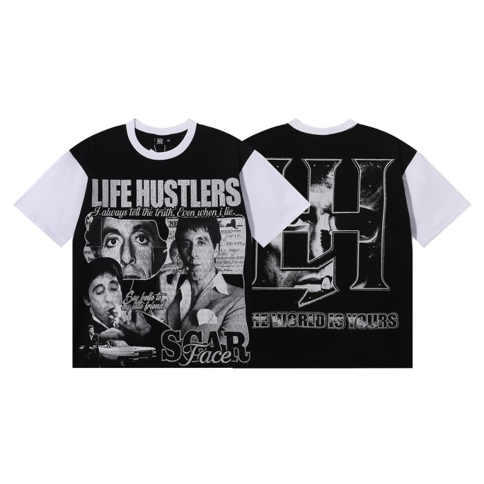 Scar Face Rhinestone Print Tee 28751254
