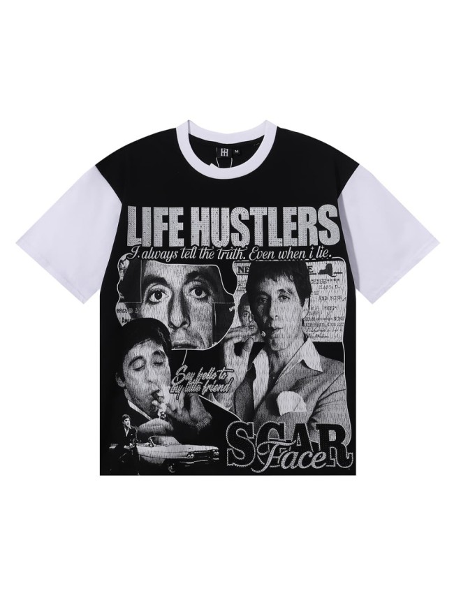 Scar Face Rhinestone Print Tee 28751254