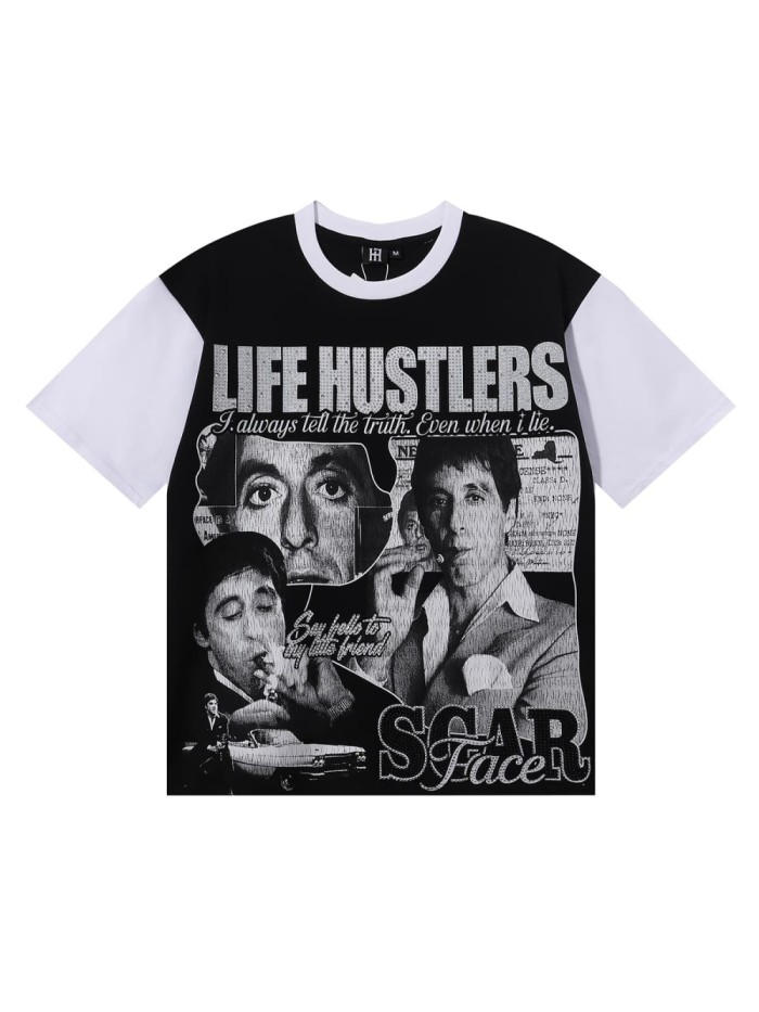 Scar Face Rhinestone Print Tee 28751254