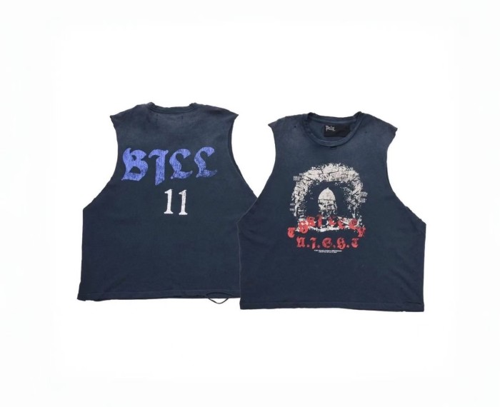 Skull No.11 Print Washed Version Vest 28751626