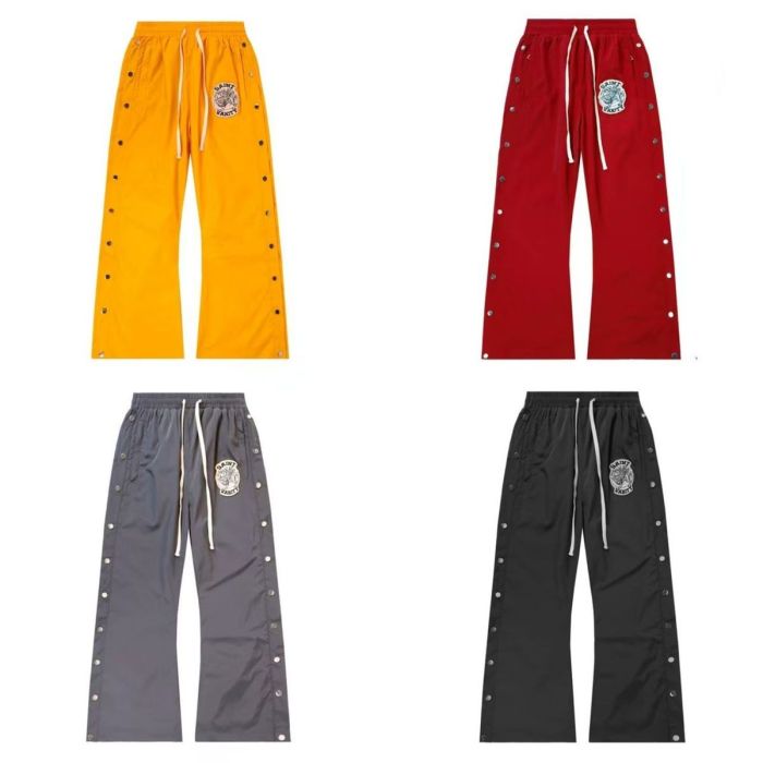 Patch Embroidered Logo Button-Up Hooded Jacket & Pants Set 4 colors 28751559