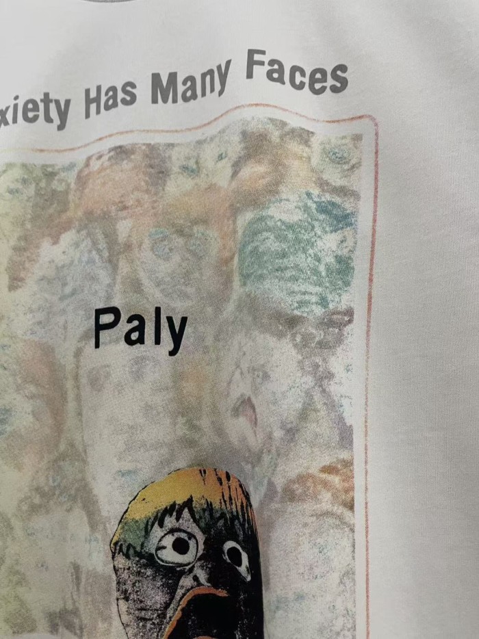 Panic Expression Graffiti Print Washed Version Tee 28751631