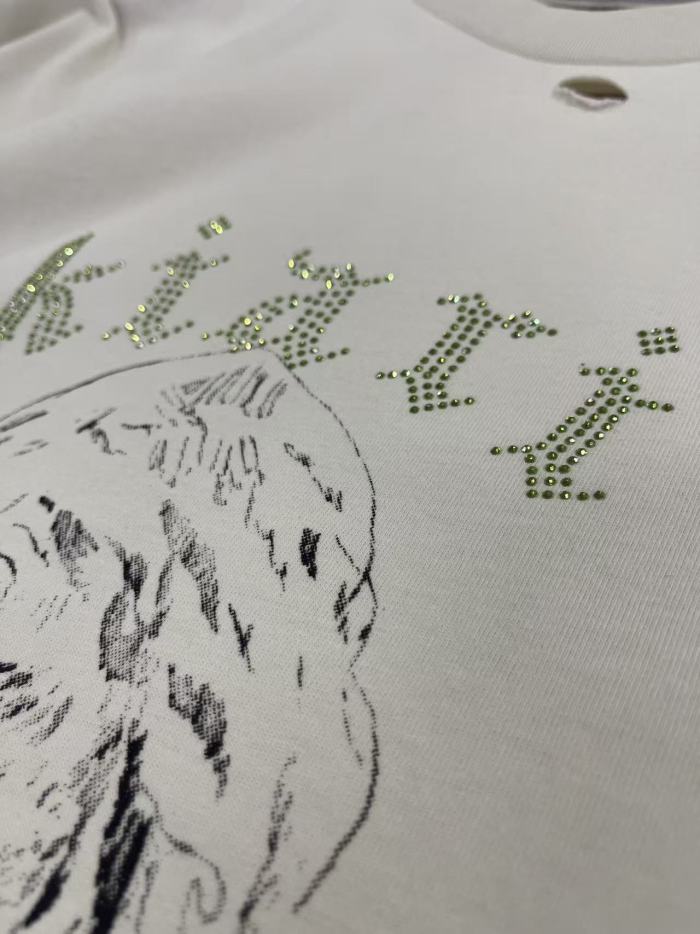 Elderly Smile Rhinestone Print Tee 28751628