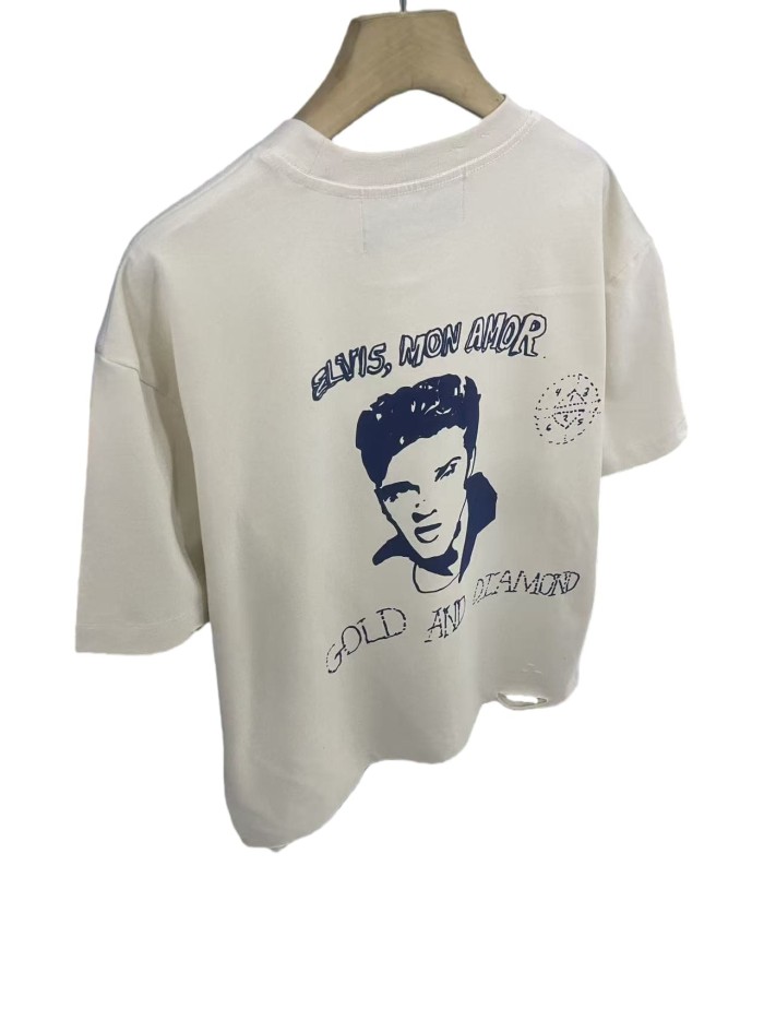 Vintage Blue Portrait Print Tee 28751630