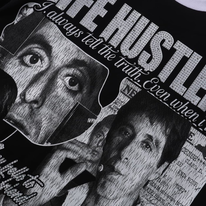 Scar Face Rhinestone Print Tee 28751254