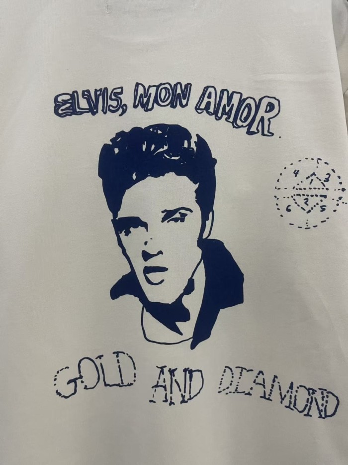 Vintage Blue Portrait Print Tee 28751630