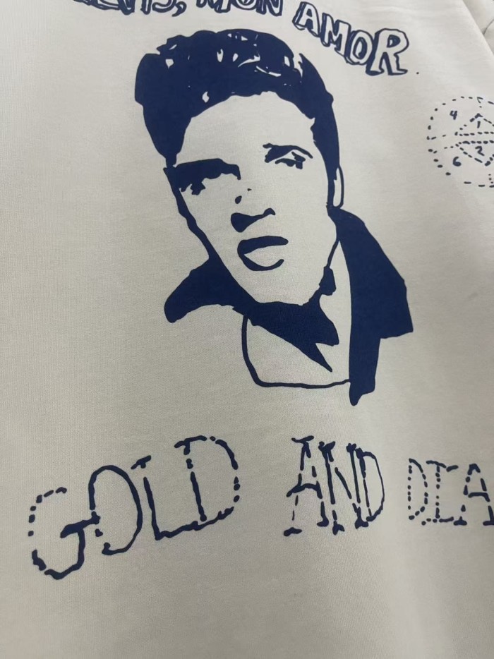 Vintage Blue Portrait Print Tee 28751630