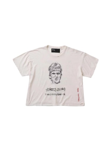 Sketch Portrait Red Letter Print Tee 28751629