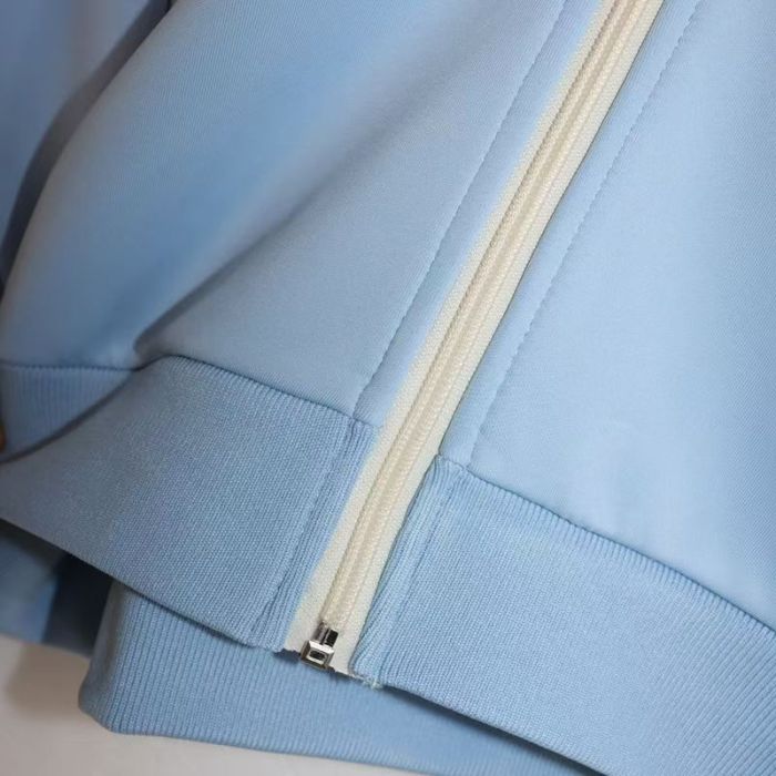 Side-Strap Embroidered Logo Stand-Up Collar Jacket & Pants Set 4 colors 28751574