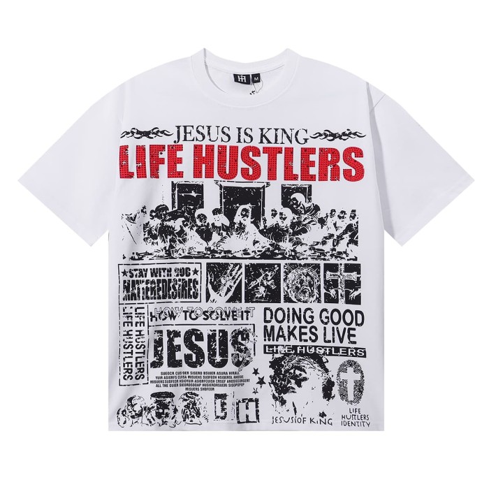 Santa Cena Rhinestone Print Tee 2 colors 28751249