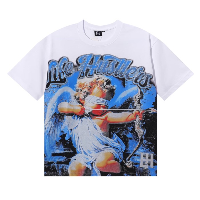 Blindfolded Archery Angel Rhinestone Print Tee 2 colors 28751246