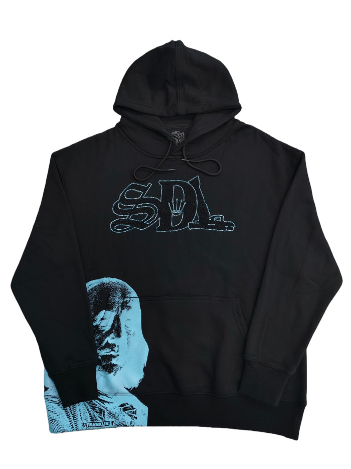 Rhinestone Letter Portrait Print Hoodie 8 colors 28751212