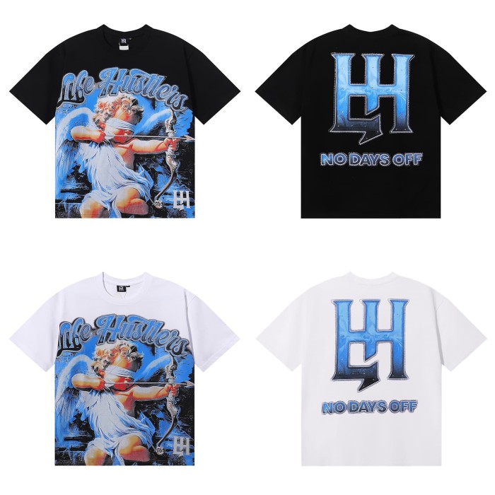 Blindfolded Archery Angel Rhinestone Print Tee 2 colors 28751246