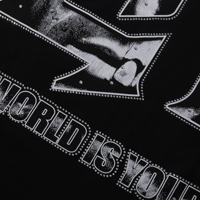 Scar Face Rhinestone Print Tee 28751254