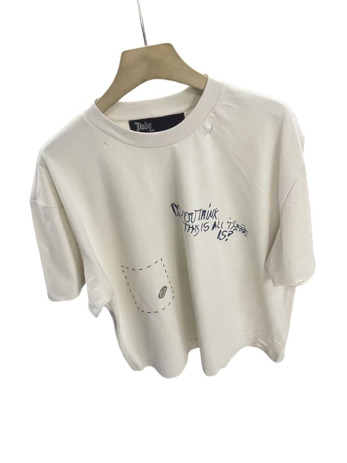 Vintage Blue Portrait Print Tee 28751630