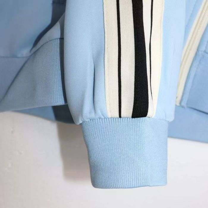 Side-Strap Embroidered Logo Stand-Up Collar Jacket & Pants Set 4 colors 28751574