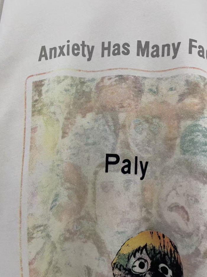 Panic Expression Graffiti Print Washed Version Tee 28751631