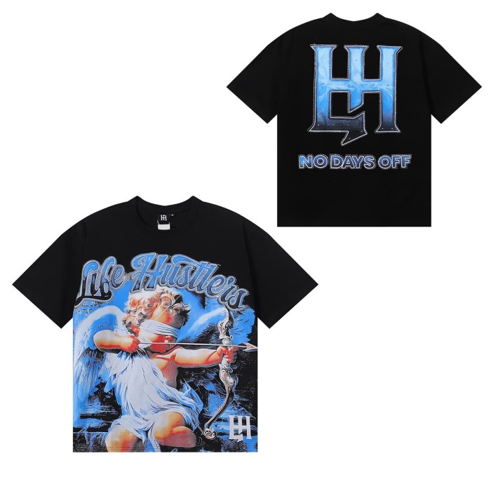 Blindfolded Archery Angel Rhinestone Print Tee 2 colors 28751246