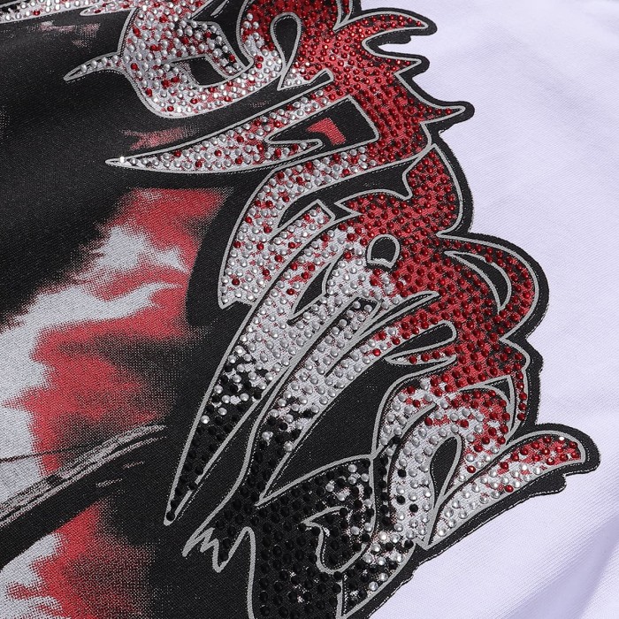 Black Steed Angel Black Steed Angel Rhinestone Print Tee 2 colors 28751251
