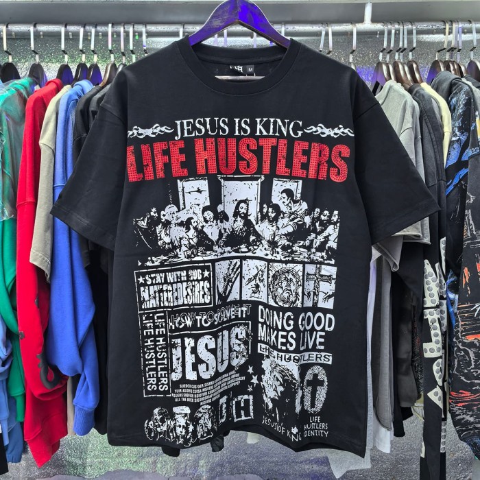 Santa Cena Rhinestone Print Tee 2 colors 28751249