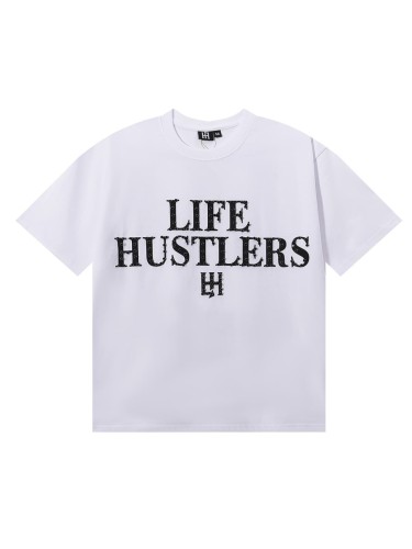 Basic Minimalist Logo Rhinestone Print Tee 4 colors 28751255