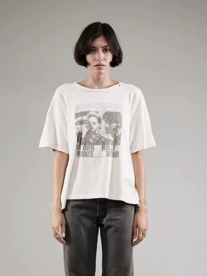 Film-Texture Graphic Print Tee 28751627