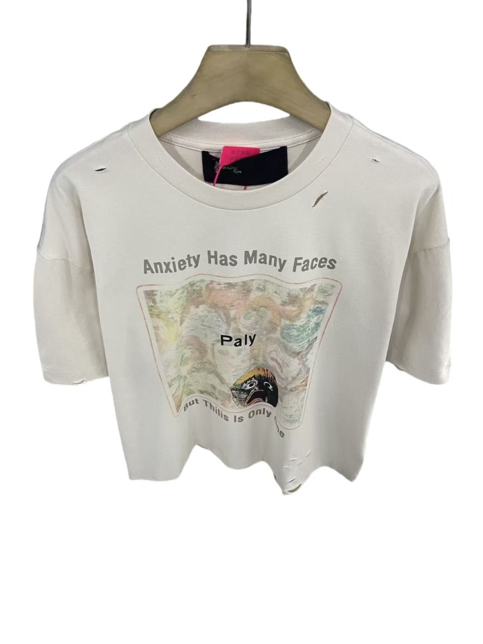 Panic Expression Graffiti Print Washed Version Tee 28751631