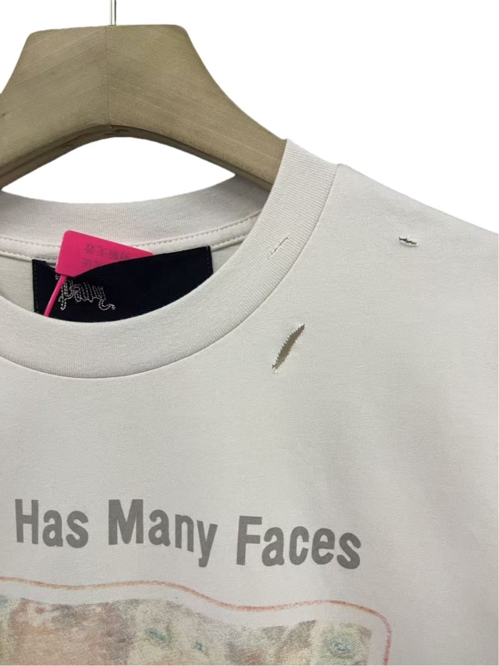 Panic Expression Graffiti Print Washed Version Tee 28751631