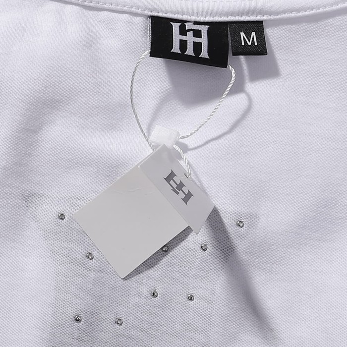 Basic Minimalist Logo Rhinestone Print Tee 4 colors 28751255