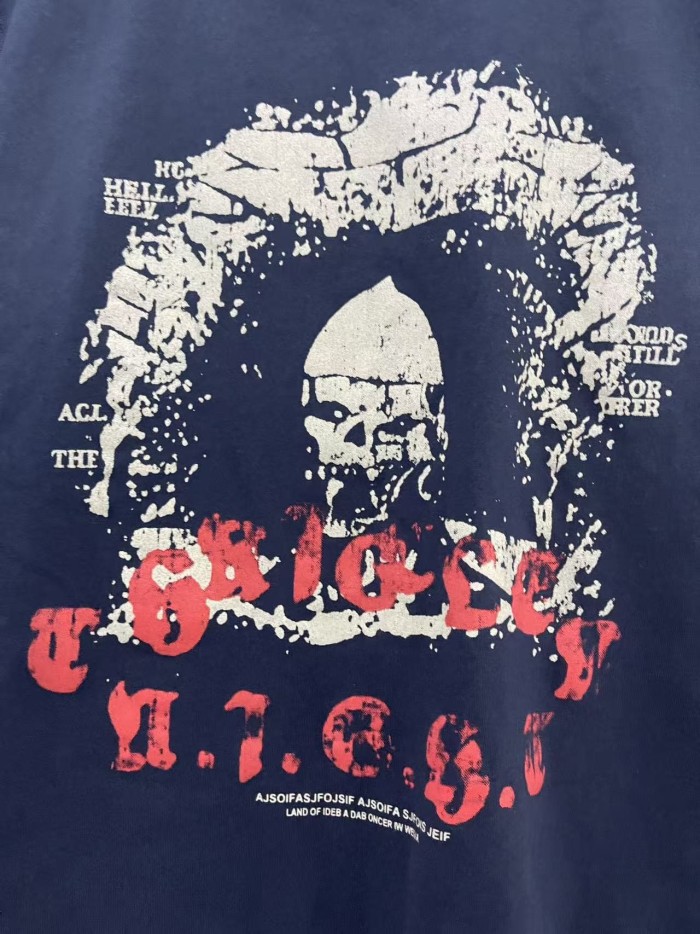 Skull No.11 Print Washed Version Vest 28751626