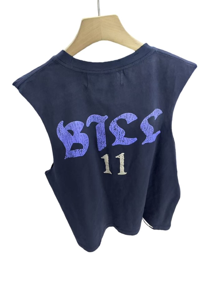 Skull No.11 Print Washed Version Vest 28751626