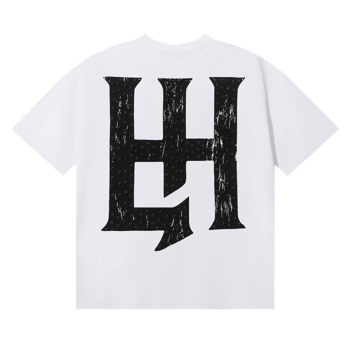 Basic Minimalist Logo Rhinestone Print Tee 4 colors 28751255