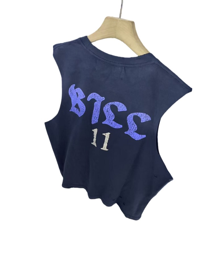 Skull No.11 Print Washed Version Vest 28751626